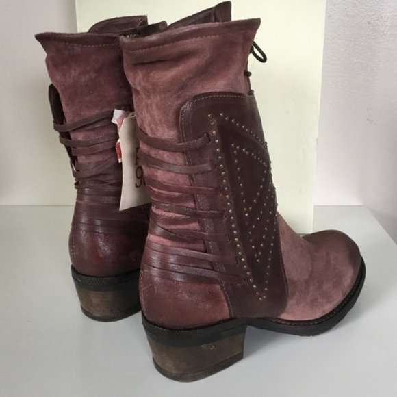NWT A.S.98 Studded Katarina Boots in Dark Burgundy (37) 7 - Picture 7 of 10